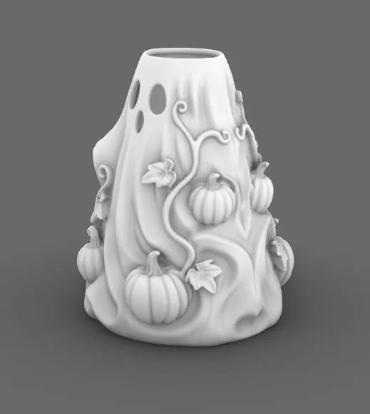 Halloween Ghost Flower Vase, photo 5 of 5 - Vases, halloween vase samhain vase ghost vase goth flower vase gothic vase spooky vase