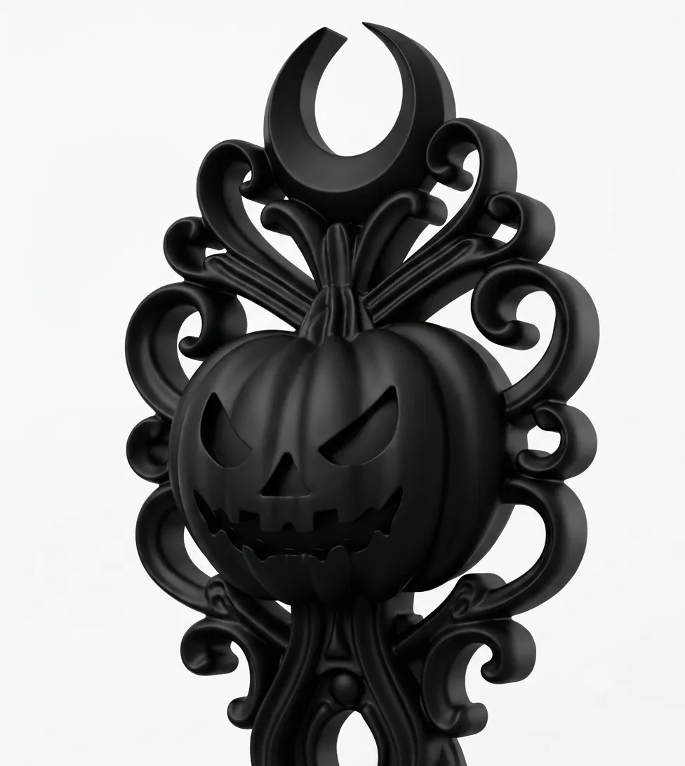 Halloween Samhain Goth Pumpkin Hairpin Fork, photo 5 of 5 - Hair Sticks, Pins & Forks, halloween hair fork samhain hair fork goth hair fork pumpkin hair fork halloween hairpin samhain
