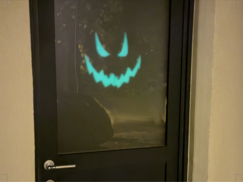Halloween scary glow-in-the-dark face for window, another view - Halloween Lights & Lanterns, fun