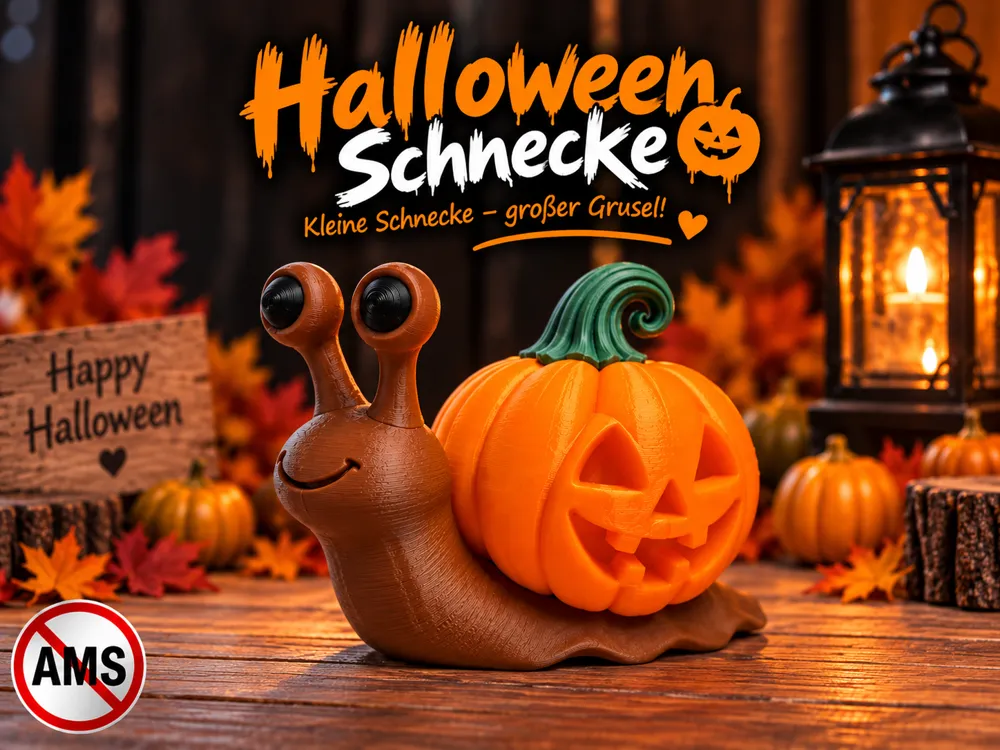 Halloween Schnecke mit Kürbis - Halloween, in stock in India