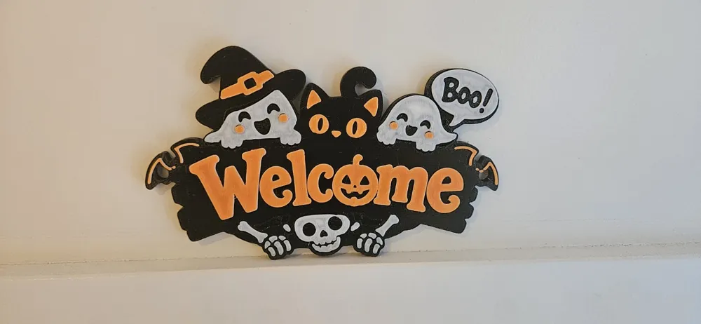Halloween Welcome Sign, photo 3 of 4 - Halloween Welcome Sign Household