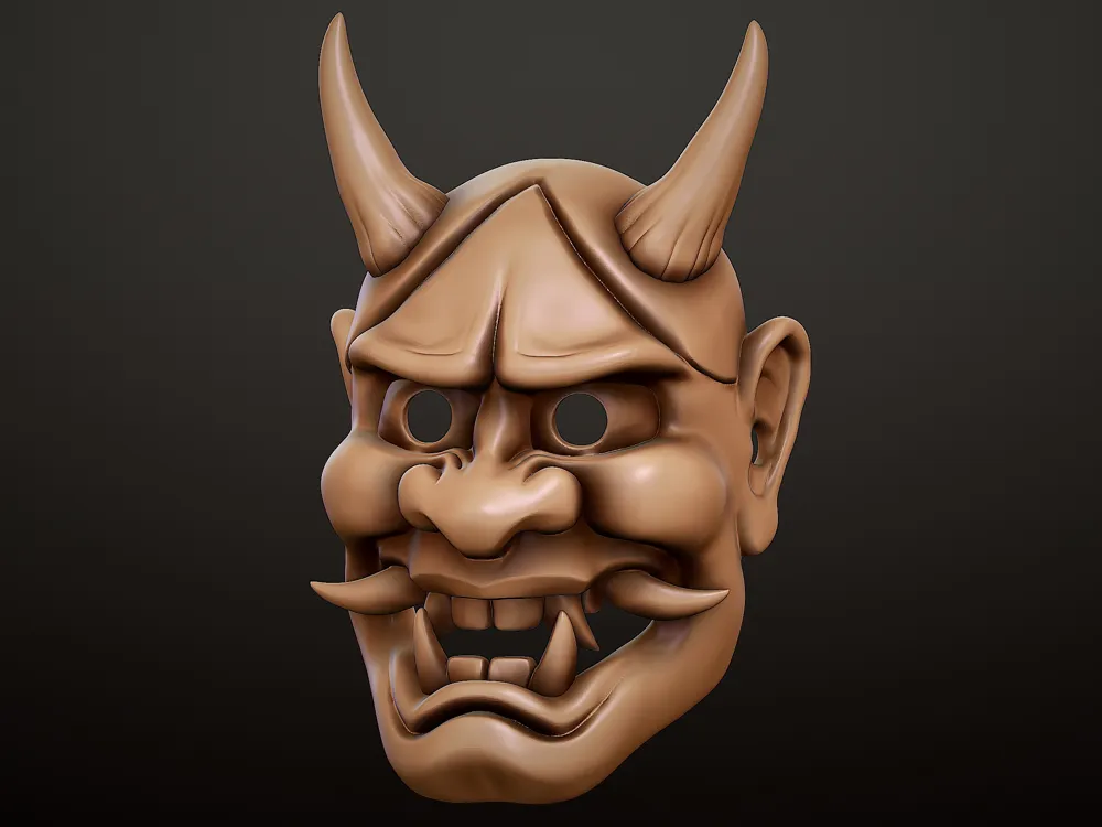 Hannya Demon Mask - Traditional Japanese Oni, photo 3 of 4 - Hannya Demon Mask - Traditional Japanese Oni Props & Cosplay