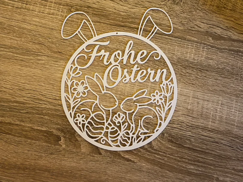 Happy Easter ornament door sign, another view - Door Signs & Door Hangers, ostern 2026