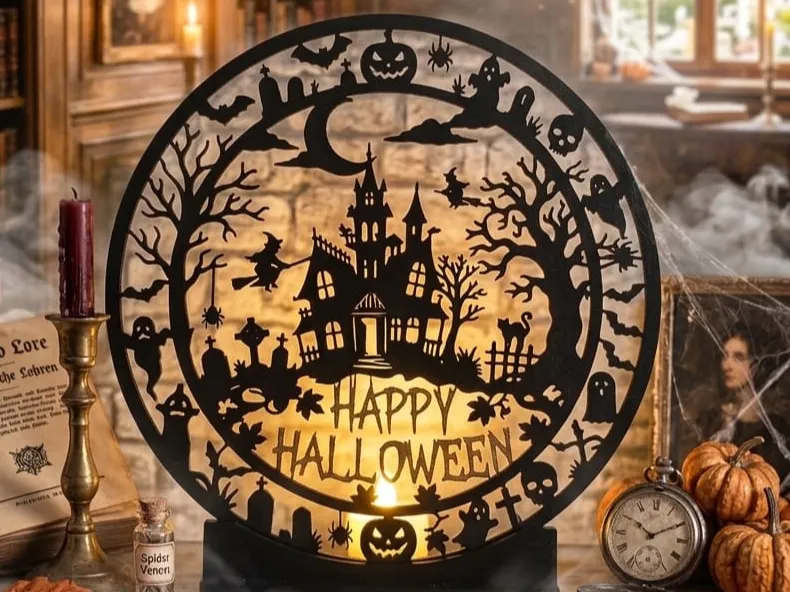 Happy Halloween Stand / Spooky Shadow Catcher, photo 3 of 4 - Happy Halloween Stand / Spooky Shadow Catcher Household