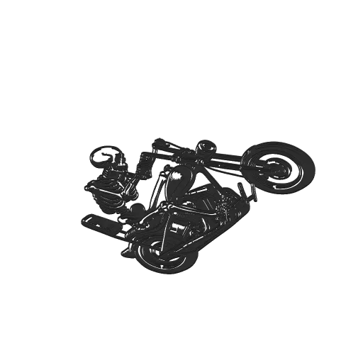 Harley Davidson GhostRider Walldecoration, another view - Bike & Scooty Accessories, skeleton art
