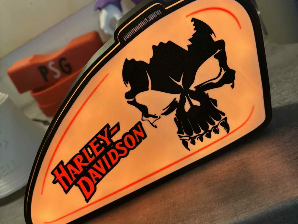 lampe Harley Davidson skull