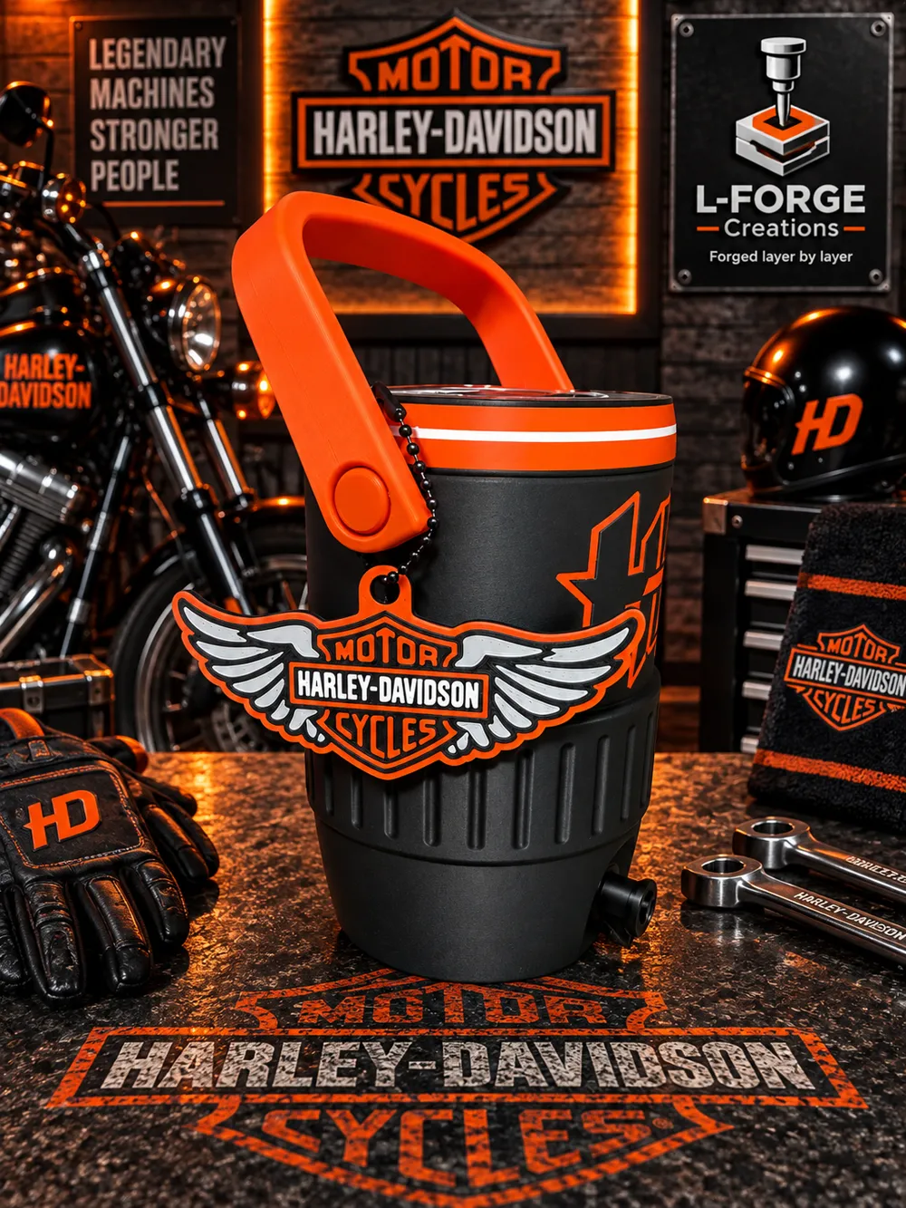 Harley-Davidson Winged Logo Keychain, photo 2 of 4 - Harley-Davidson Winged Logo Keychain Keychains
