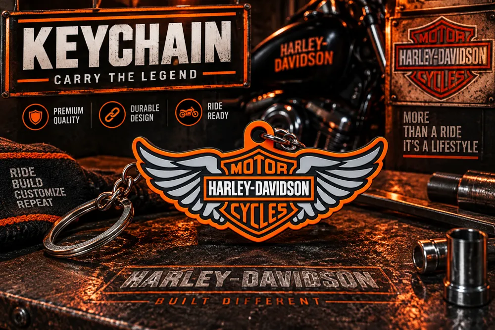 Harley-Davidson Winged Logo Keychain, photo 3 of 4 - Harley-Davidson Winged Logo Keychain Keychains