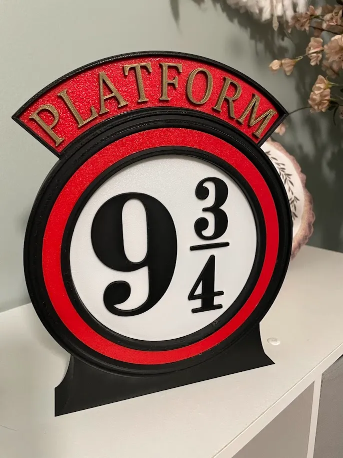 Harry Potter 9 3/4 Platform Sign, photo 4 of 4 - Harry Potter 9 3/4 Platform Sign Household