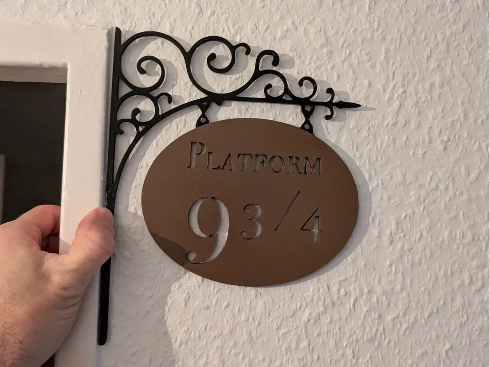 Harry Potter 9 3/4 Tür Schild, photo 3 of 4 - Harry Potter 9 3/4 Tür Schild Household