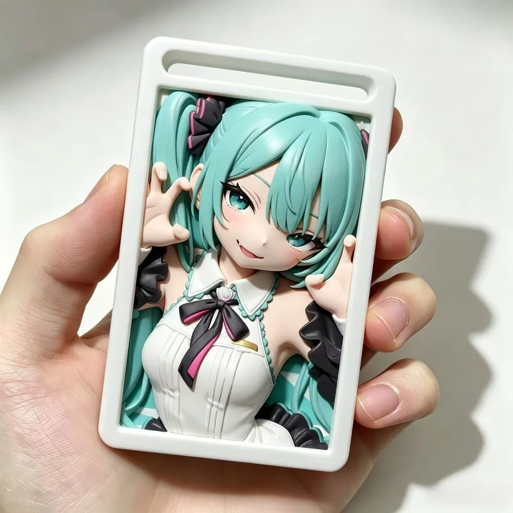 Hatsune Miku 3D Relief Card Wall Art, photo 4 of 5 - Reliefs & 3D Wall Sculptures, desktop