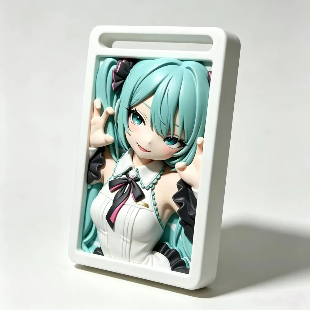 Hatsune Miku 3D Relief Card Wall Art, photo 5 of 5 - Reliefs & 3D Wall Sculptures, Figure
