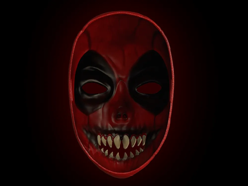 Haunted Deadpool Mask, The Halloween Nightmare, photo 4 of 4 - Haunted Deadpool Mask, The Halloween Nightmare Props & Cosplay