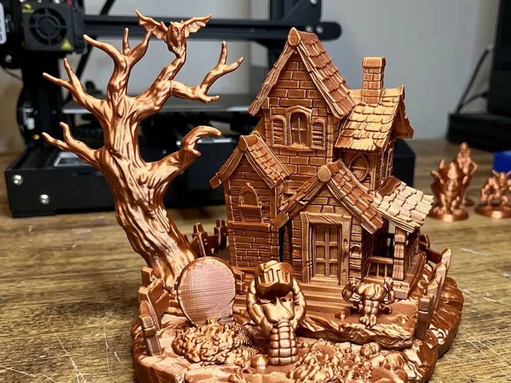 Haunted House & Spooky Tree Diorama, photo 3 of 4 - Haunted House & Spooky Tree Diorama Household