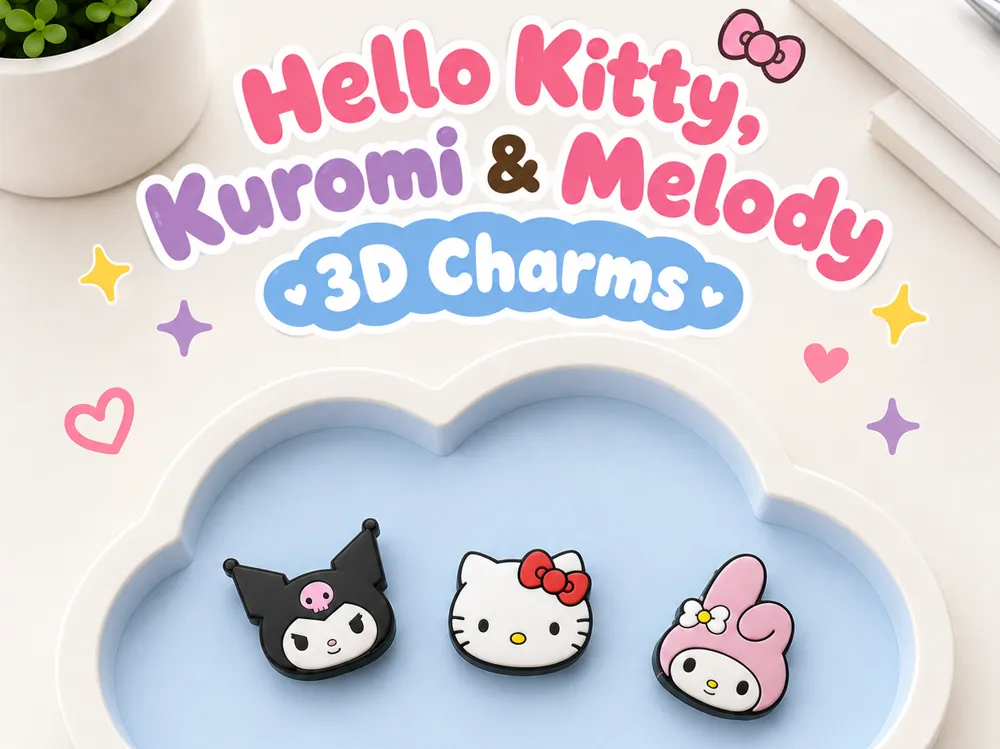 Hello Kitty, Kuromi & Melody 3D Charms, photo 4 of 4 - Hello Kitty, Kuromi & Melody 3D Charms Fashion