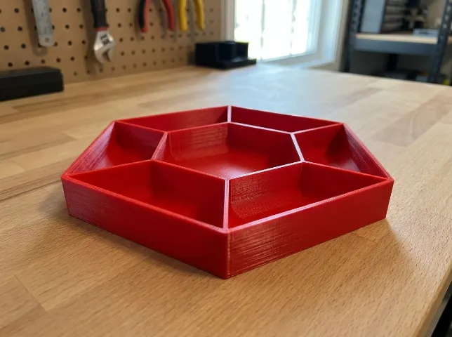 Hexagon Build Tray - 3 Stackable Parts Organizer, photo 4 of 4 - Hexagon Build Tray - 3 Stackable Parts Organizer Tools
