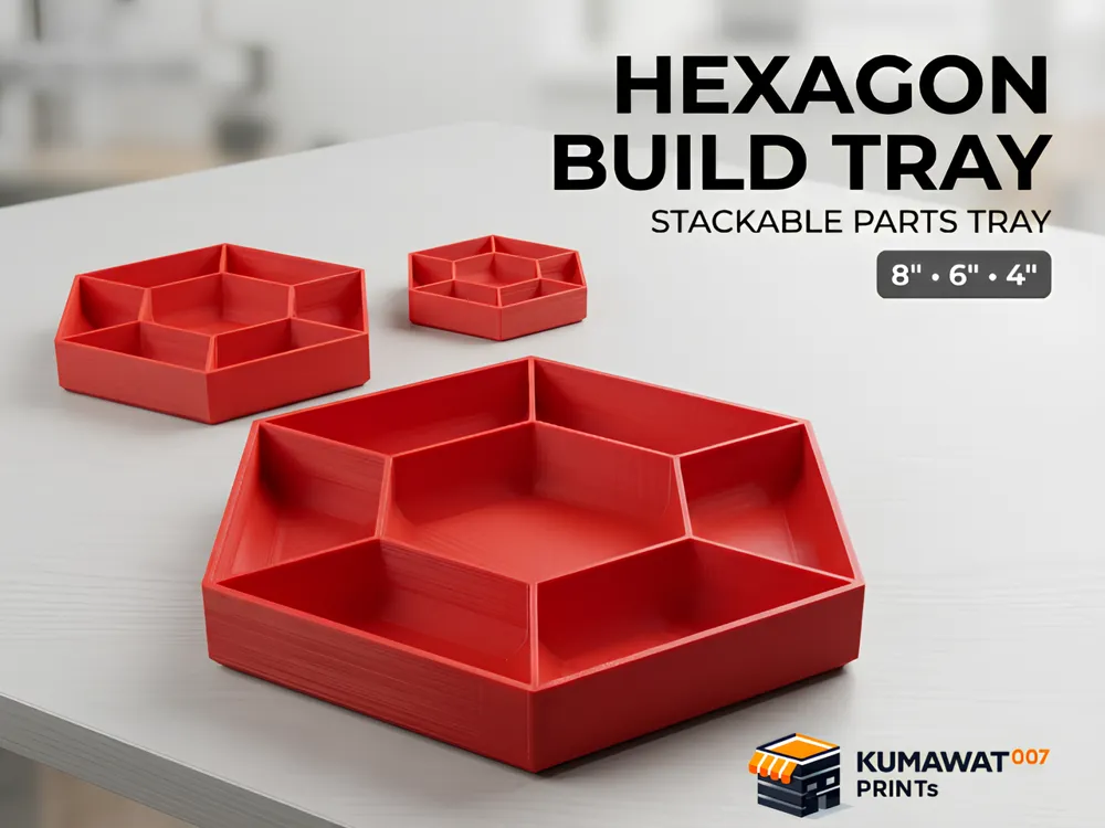 Hexagon Build Tray - 3 Stackable Parts Organizer - Organizers, in stock in India