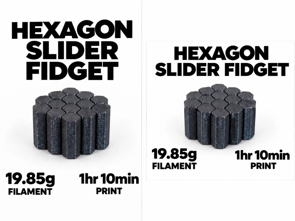 Hexagon Slider Fidget, photo 2 of 4 - Hexagon Slider Fidget Toys & Games