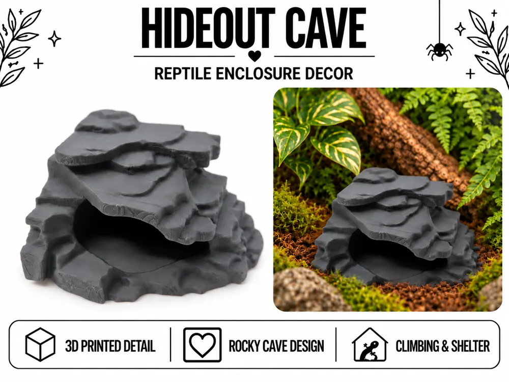 Hideout Cave, Reptile Hide, Small Critter Hide