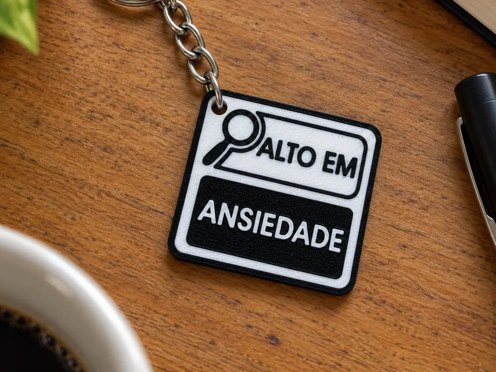 Chaveiro Embalagem “Alto em Ansiedade” - Photo Keychains, in stock in India