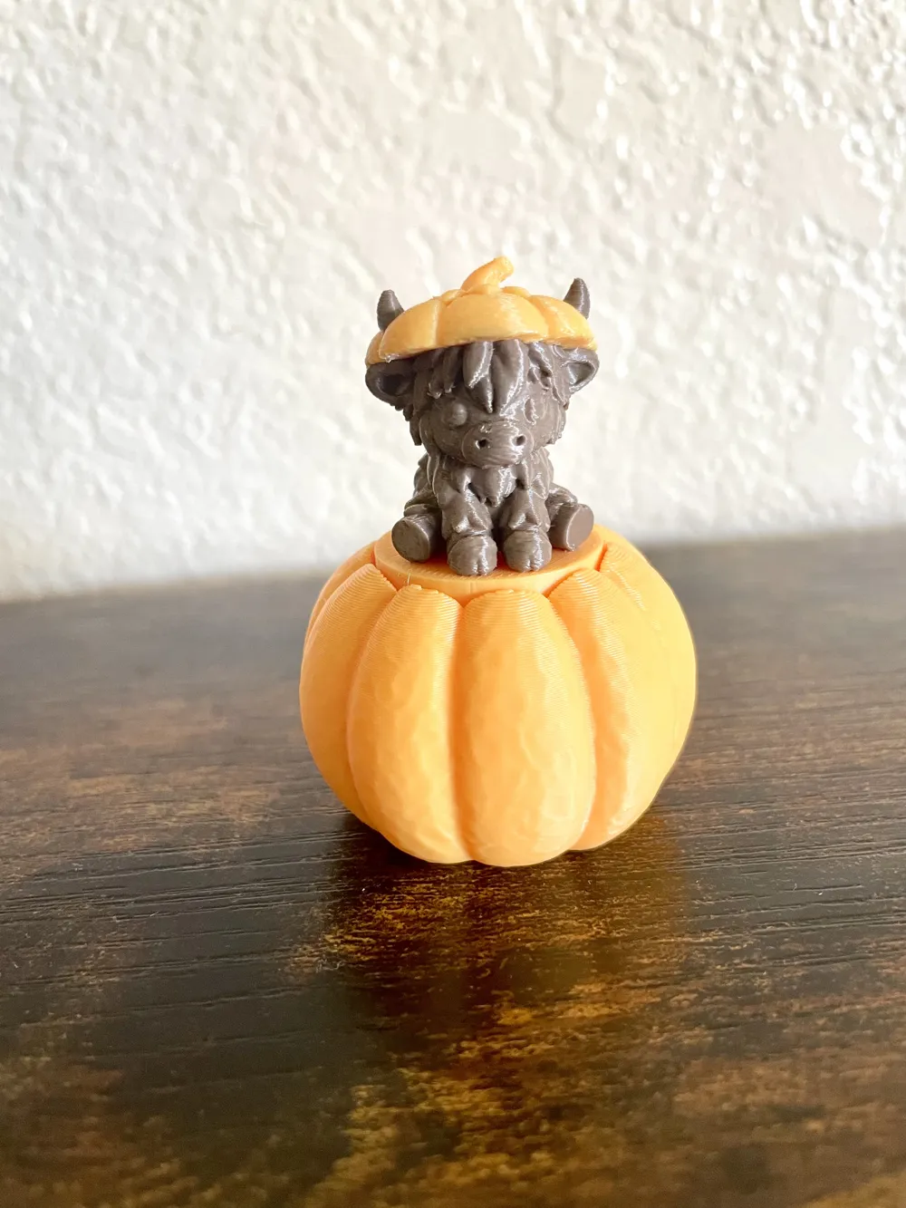 Highland Cow in Pumpkin Clicker, photo 2 of 4 - Highland Cow in Pumpkin Clicker Fidget & Sensory Toys
