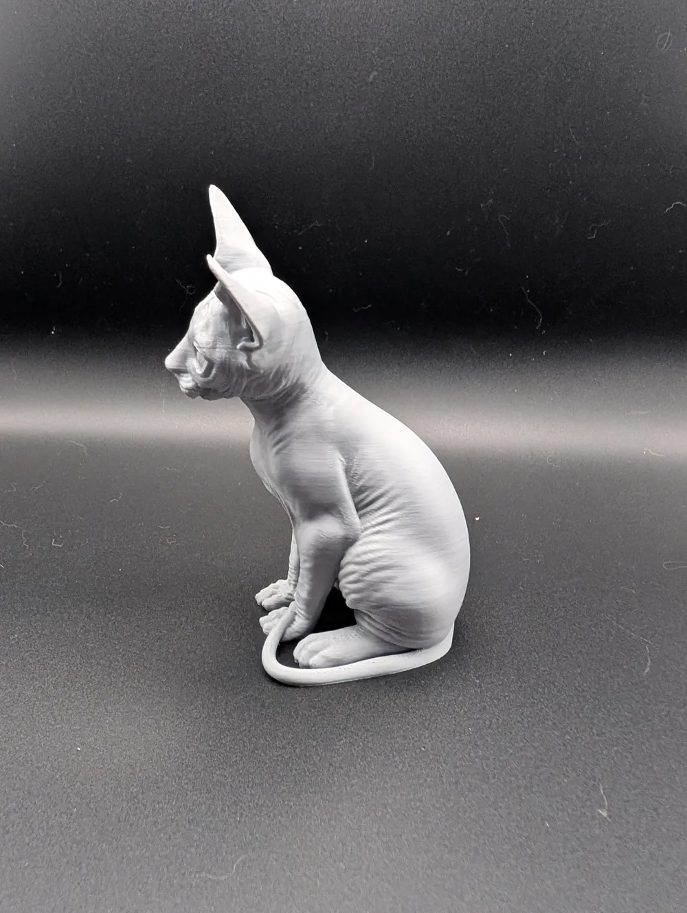 Highly Detailed Sphynx Cat Figurine, photo 2 of 4 - Highly Detailed Sphynx Cat Figurine Art