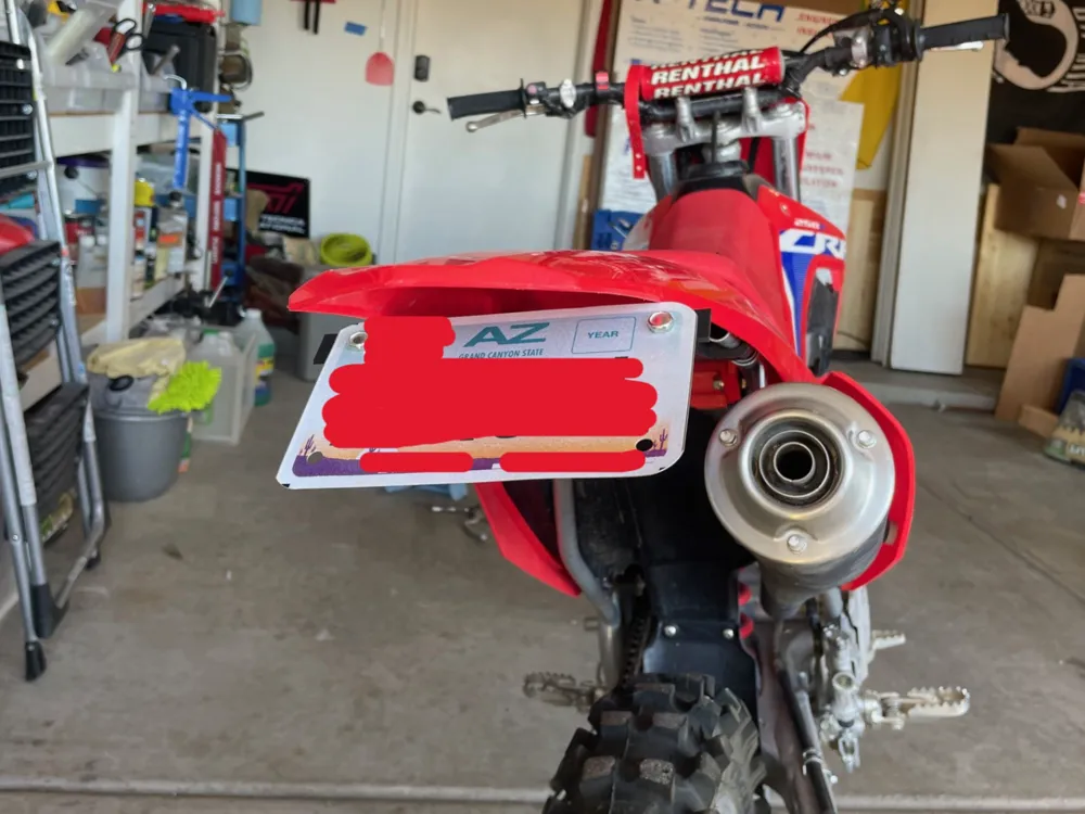 Honda CRF250F License Plate Mount V2