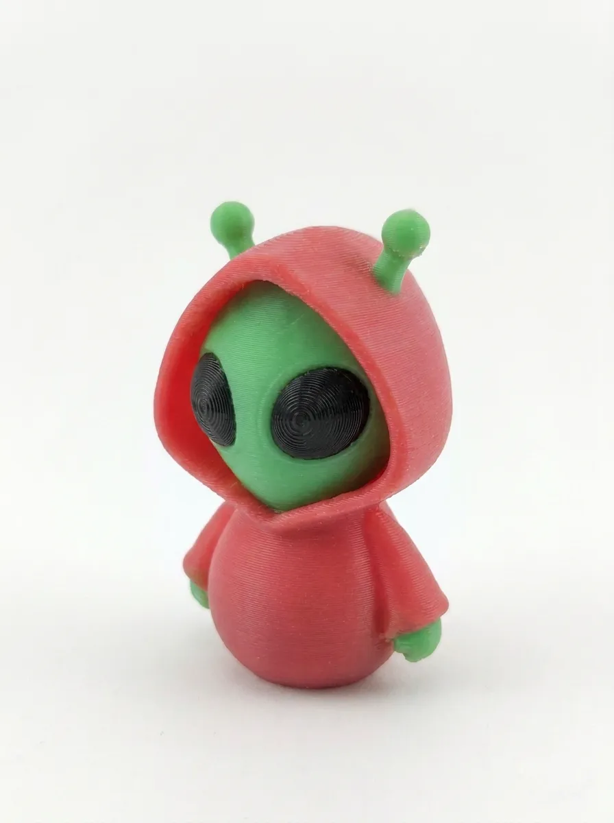 Hoodie Alien Keychain - Cute Figure, photo 2 of 4 - Hoodie Alien Keychain - Cute Figure Keychains