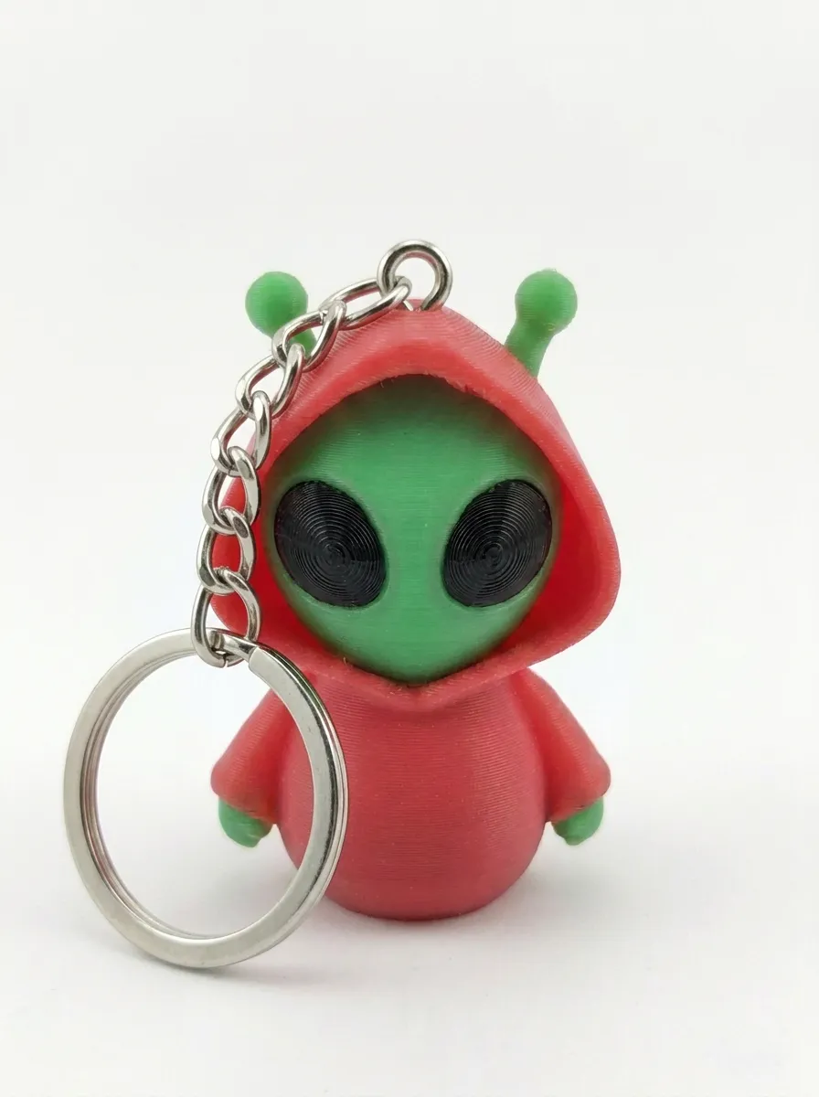 Hoodie Alien Keychain - Cute Figure, photo 4 of 4 - Hoodie Alien Keychain - Cute Figure Keychains