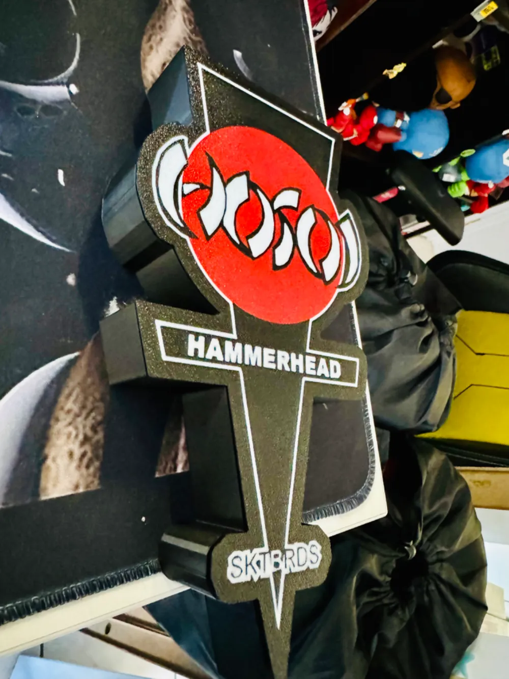HOSOI Hammerhead SKTBRDS Logo Light Box, photo 3 of 4 - HOSOI Hammerhead SKTBRDS Logo Light Box Art
