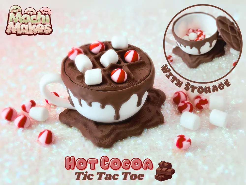 Hot Cocoa Tic Tac Toe!, another view - Classic Board Games & Game Sets, hot chocolate