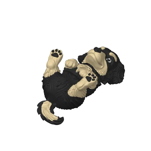 Hovawart dog flexi keychain, photo 4 of 4 - Hovawart dog flexi keychain Miniatures