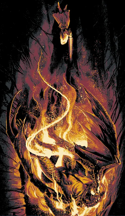 Lord of the Rings - Gandalf Balrog Fall, photo 3 of 4 - Lord of the Rings - Gandalf Balrog Fall Generative Art