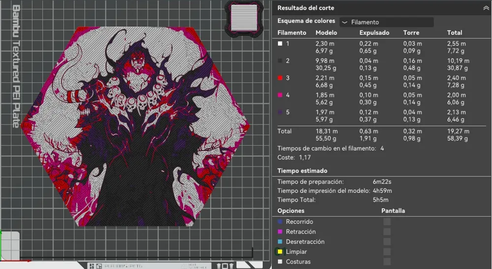 Hueforge Tusk Solo Leveling modo panal, photo 3 of 4 - Hueforge Tusk Solo Leveling modo panal Generative Art