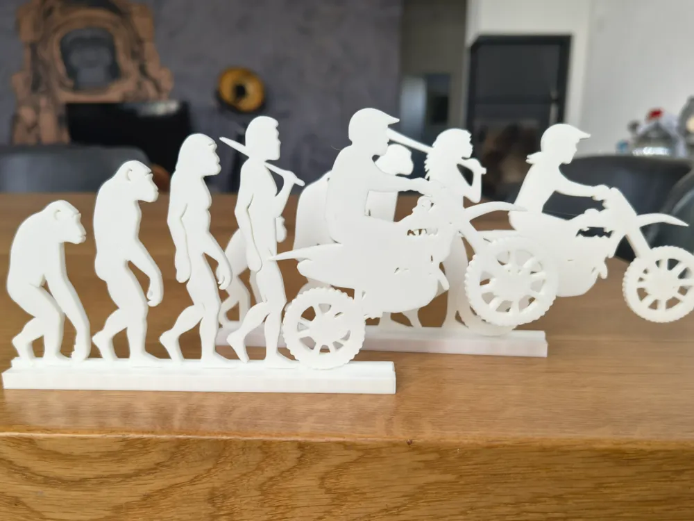 Human Evolution → KTM Rider (Man & Girl)