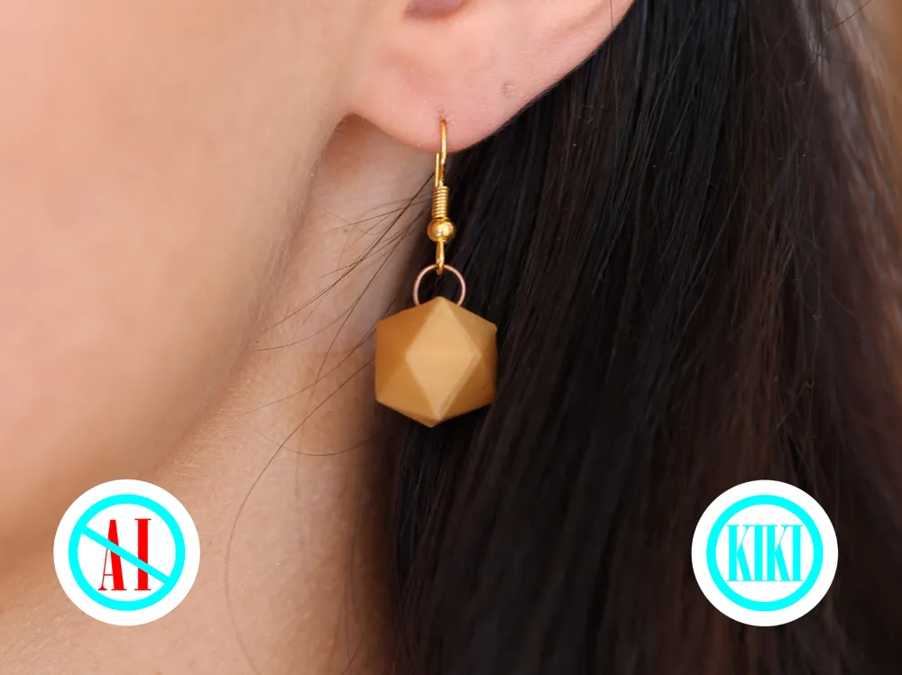 icosahedron earrings (regular icosahedron), photo 4 of 4 - icosahedron earrings (regular icosahedron) Jewellery & Accessories