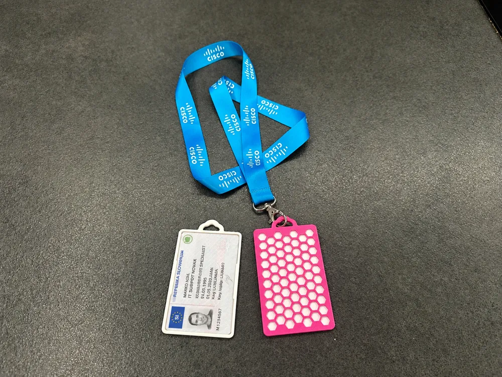 ID Card Holder, Honeycomb Lanyard Hook, photo 3 of 4 - ID Card Holder, Honeycomb Lanyard Hook Household