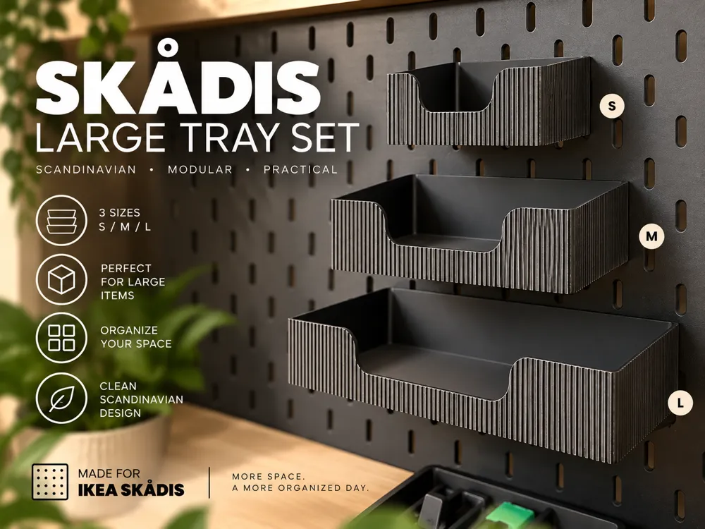IKEA SKÅDIS Scandinavian Large Tray Set, S/M/L - Organizers, in stock in India