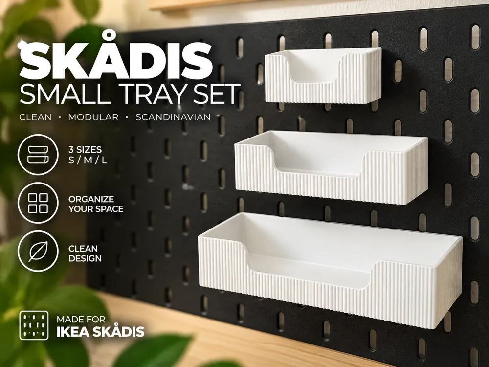 IKEA SKÅDIS Scandinavian Small Tray Set, S/M/L - Organizers, in stock in India