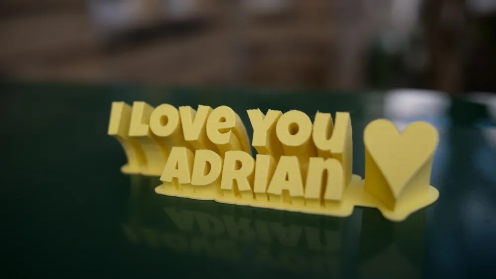 "I love you..." sweeping name plate (1200 names), photo 4 of 4 - Name Plates, valentine