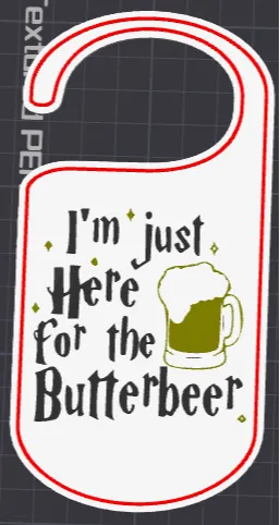 I'M JUST HERE FOR THE BUTTER BEER DOOR HANGER, photo 4 of 4 - I'M JUST HERE FOR THE BUTTER BEER DOOR HANGER Generative Art
