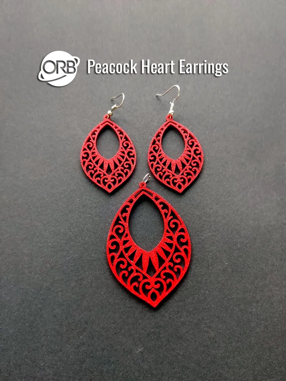 Indian Teardrop Filigree Earrings, photo 5 of 5 - Earrings, mandala