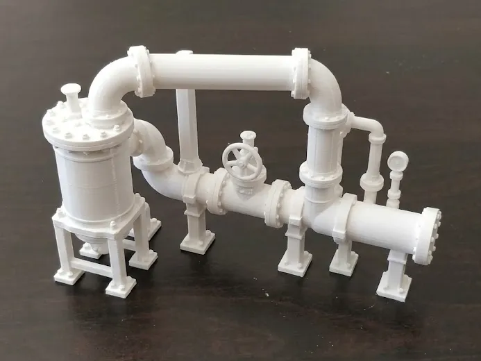 Industrial Piping Assembly, Process Pipe System, photo 2 of 3 - Industrial Piping Assembly, Process Pipe System Miniatures
