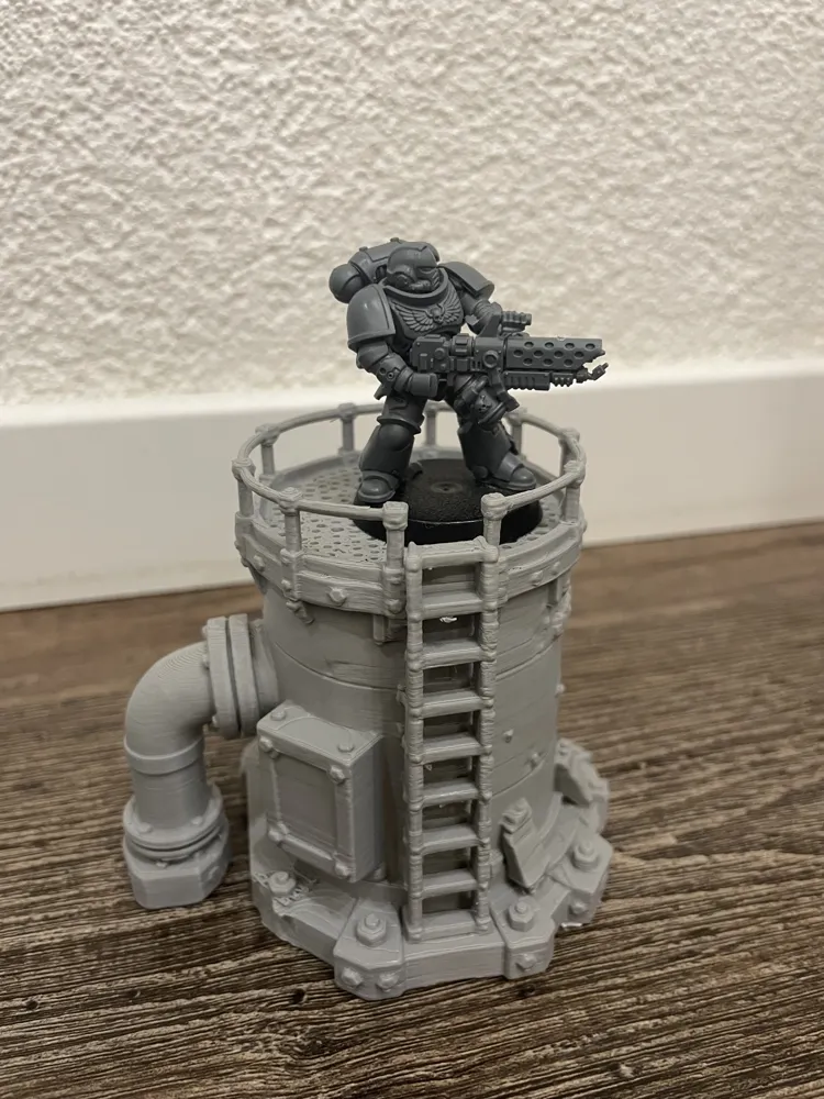Industrial Sniper Tower, Elevated Scatter Terrain, photo 3 of 4 - Industrial Sniper Tower, Elevated Scatter Terrain Miniatures