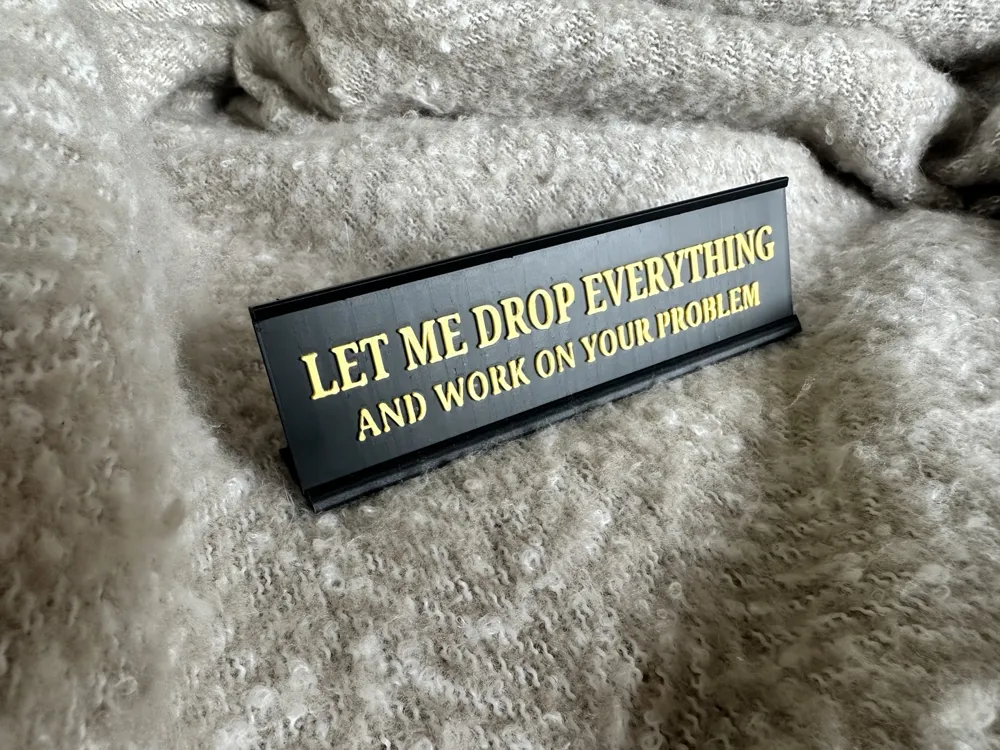 Interchangeable Desk Sign - Customizable, photo 3 of 4 - Custom & Name Signs, gift