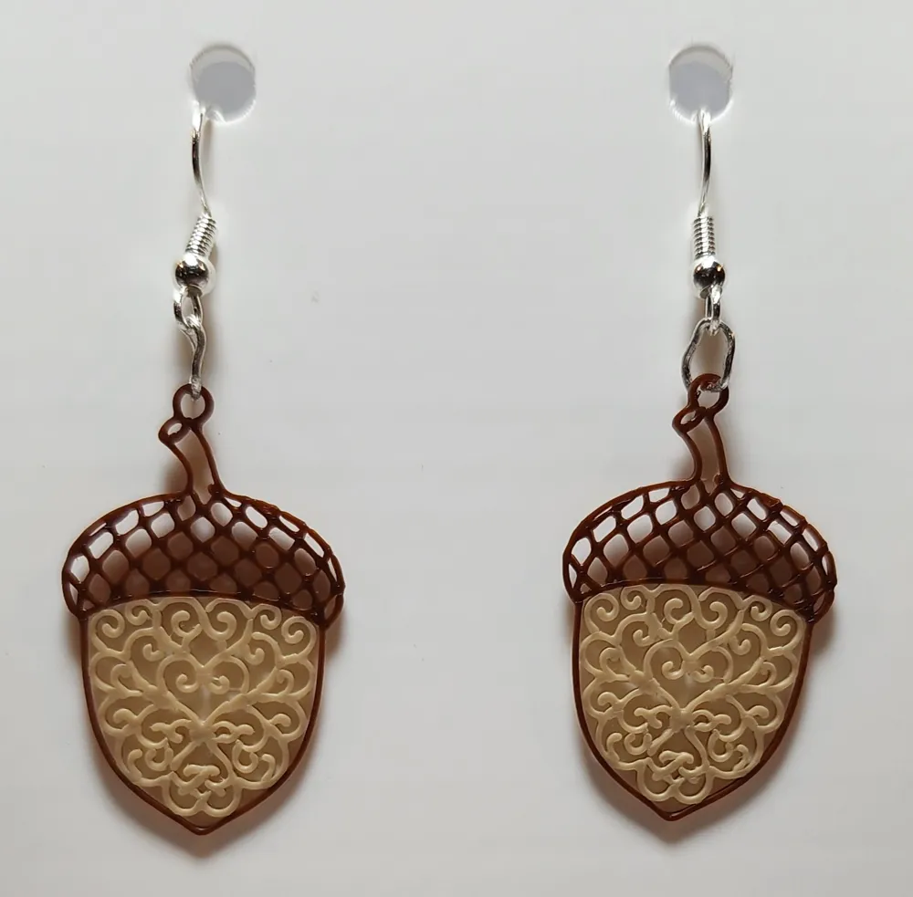 Intricate Acorn Earrings, photo 2 of 4 - Intricate Acorn Earrings Fashion