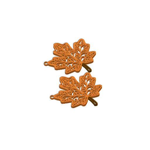 Intricate Maple Leaf Earrings, photo 4 of 4 - Intricate Maple Leaf Earrings Fashion