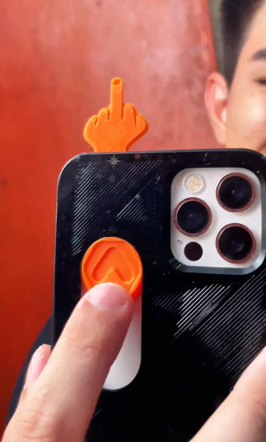 Iphone 14 Pro Max Case - Sliding Middle Finger, photo 3 of 4 - Iphone 14 Pro Max Case - Sliding Middle Finger Hobby & DIY