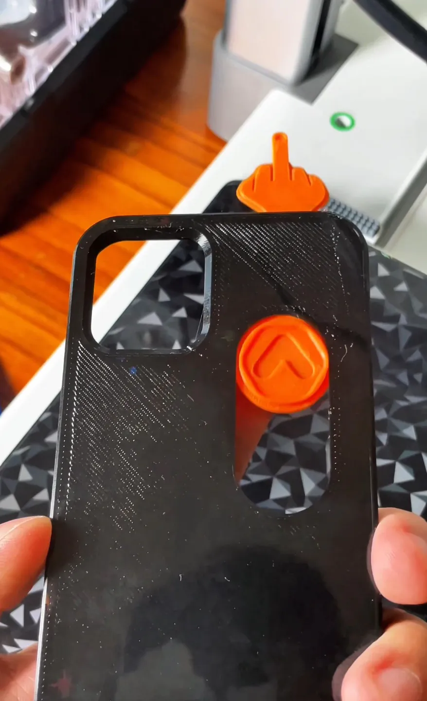 Iphone 15 Pro Max Case - Sliding Middle Finger, photo 4 of 4 - Iphone 15 Pro Max Case - Sliding Middle Finger Hobby & DIY