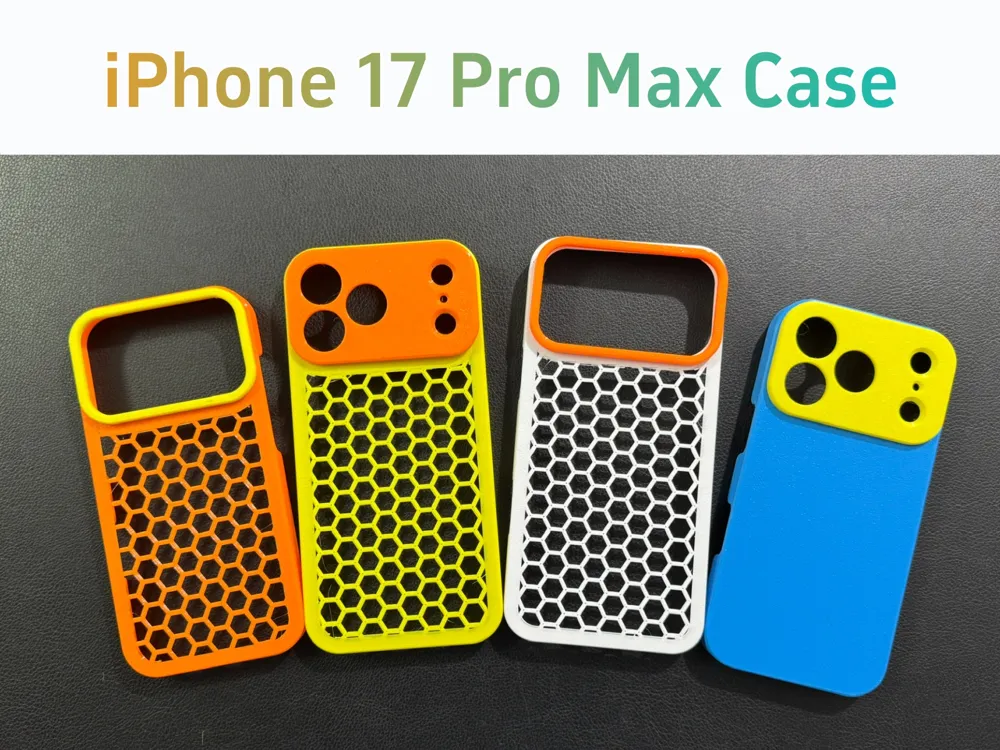 iPhone 17 Pro Max高精度手机壳（蜂窝版和平底版，含STEP）